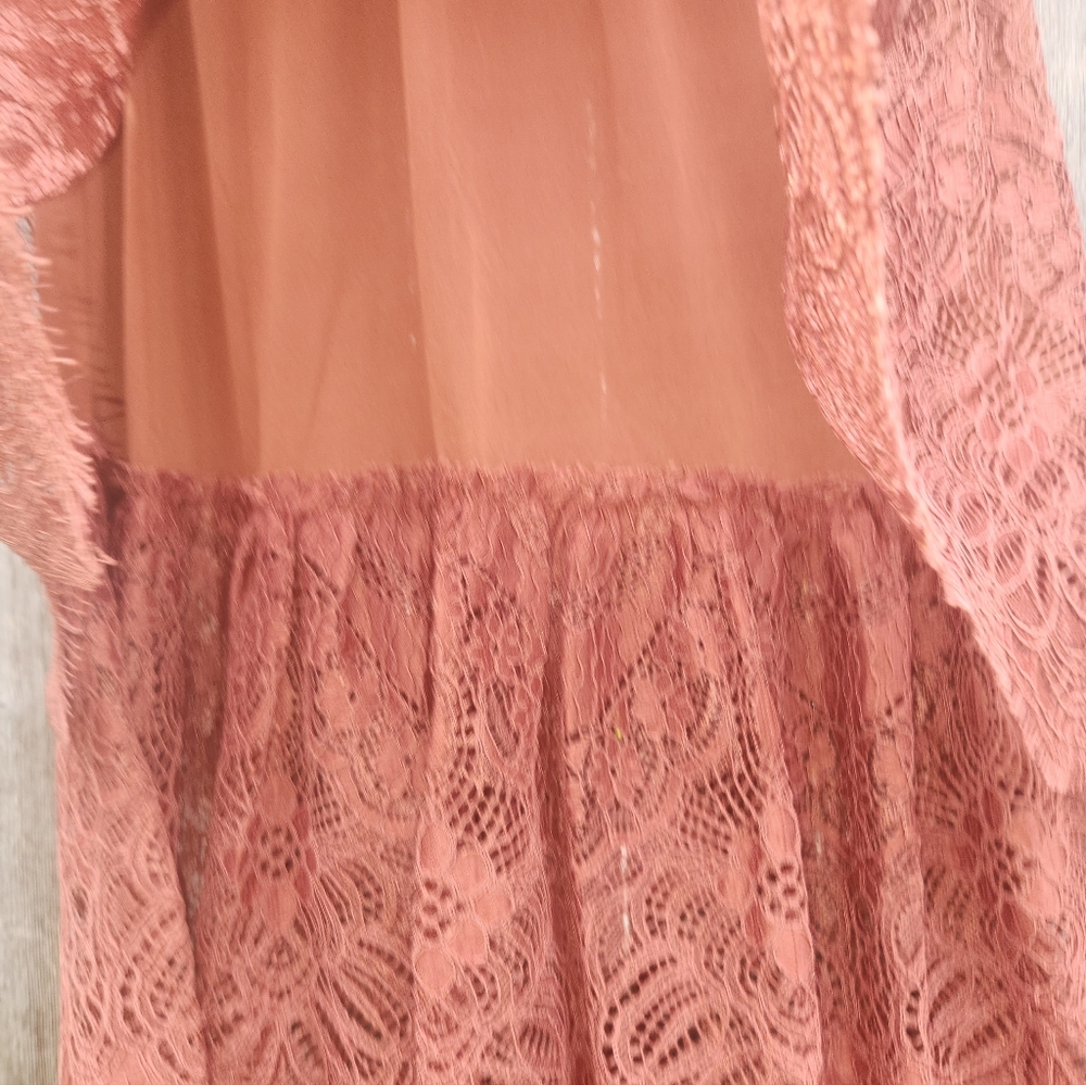Boho - Grunge Rust Tiered Maxi Skirt - Picture 6 of 11